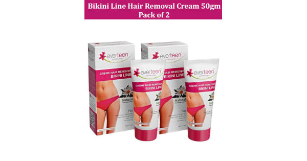 Everteen Natural Bikini Line Hair Removal Cream 50 Gm Pack Of 2 August 2019 Tracedeals