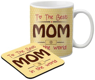 Paytmmall offers on Mothers Day Deals - LOF Mom & DAD Gift For Mother s Day;Father s Day;Beautiful Gift For Mummy Printed Coaster Set Mug011