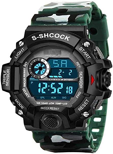 Amazon offers on Kids Watches - CERO Army Multi-Color Kids Digital Watch for Men s & Boy s