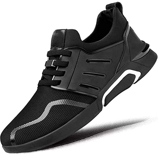 Amazon offers on Men Footware - BODAM Men s Mesh Black Running Sports Jogging Training Shoes