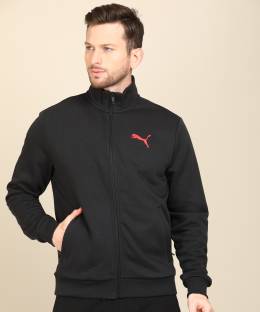 puma full sleeve solid men's jacket