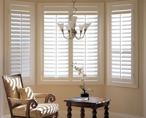 Shutters Shaped to Your Bay Window