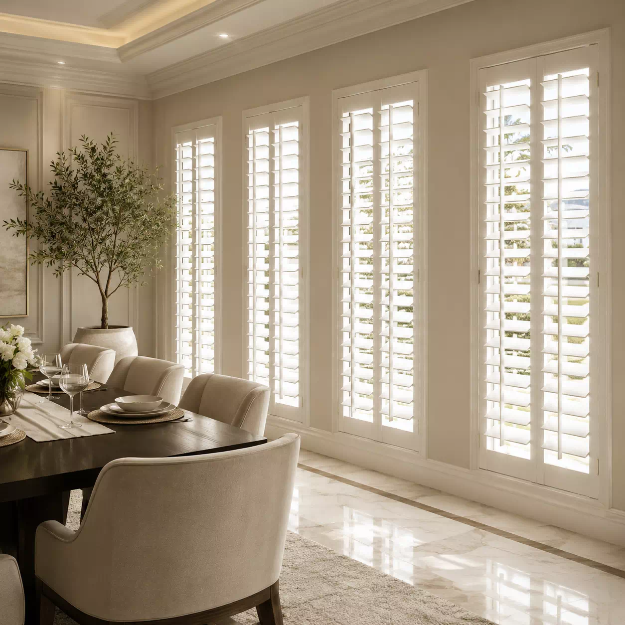 Dining Room Shutters in Dubai That Set the Mood for Every Meal