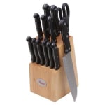 Rosewill 14-Piece Stainless Steel Knife Cutlery Block Set – Model No. RHKN-11001