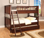 Furniture of America Brown Cherry Maine Twin over Twin Bunk Bed