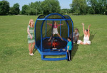 Sportspower 7 Feet Trampoline with 3 Door-Shaped Enclosure, Flash Light Zone