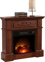 Essential Home Carlson Cherry Fireplace with Royal Cherry Finish