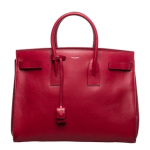 Yves Saint Laurent Classic Sac Du Jour Red Leather Bag with Protective Feet