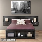 Valhalla Designer Series Floating Queen Headboard Set with Storage, Drawers