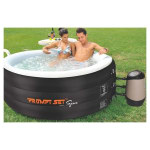 Prompt Classic Portable 4 Person Spa with 88 Massaging Air Jets, 6 Function Lockable LED ControlPpanel in Black