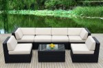 Genuine Ohana Outdoor Patio Sofa Sectional Wicker Furniture 7 Piece Couch Set