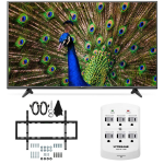 LG 55UF6800 55-Inch 4K 120Hz Ultra HD Smart LED TV + Slim Flat Wall Mount Bundle