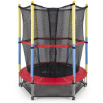 55″ Round Kids Mini Trampoline with Enclosure Net Pad