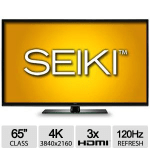 Seiki SE65UY04 65 inch 2160p 4K Ultra HD LED HDTV with 120Hz Refresh Rate, 3840 x 2160 Resolution