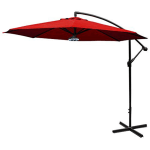 Merax Patio Sunshade Umbrella Beach Garden Hanging Parasol with LED 10 feet