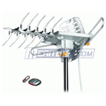 LAVA HD-2605 UHF/VHF HDTV Antenna with Remote Control, 2 TV Output Connectors, Rotate the Antenna with Remote Control