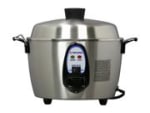 TATUNG TAC-06KN(UL) Silver 6 Cup Stainless Steel Multi-Functional Rice Cooker and Steamer with Warming Options