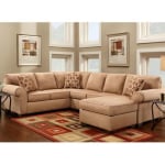 Chelsea Home Allegany Full Sleeper Sectional Sofa with 4 inch Inner Spring Mattress