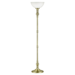 Illuminada Torchiere Floor Lamp with Antique Brass Finish