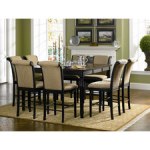 Wildon Home Hamilton 9 Piece Counter Height Dining Set with Rich Dark Cappuccino Finish