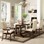 Riverside Furniture Newburgh 7 Piece Dining Set with Edged with Hand Hammered Nail Head Trim