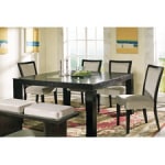 Steve Silver Furniture Movado 6 Piece Dining Set with Deep, Merlot Stained Finish