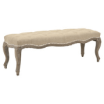 Priscilla Upholstered Bench with Black Nail Head