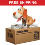 Choken Bako Coin Eating Dog Piggy Bank, Brown Tea Color