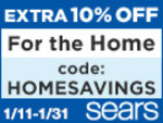 Up to 50% off For the Home + EXTRA 10% off at Sears