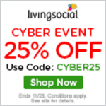 LivingSocial : 25% off Sitewide – Cyber Monday Deals