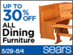 Save Up to 30% off Dining Furniture at Sears