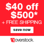 $40 off $500 at Overstock