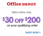 Get Ready for Back to School with $30 off on Qualifying Order of $200 at OfficeDepot