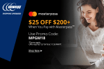 Get $25 off $200+ When You Pay with MasterPass