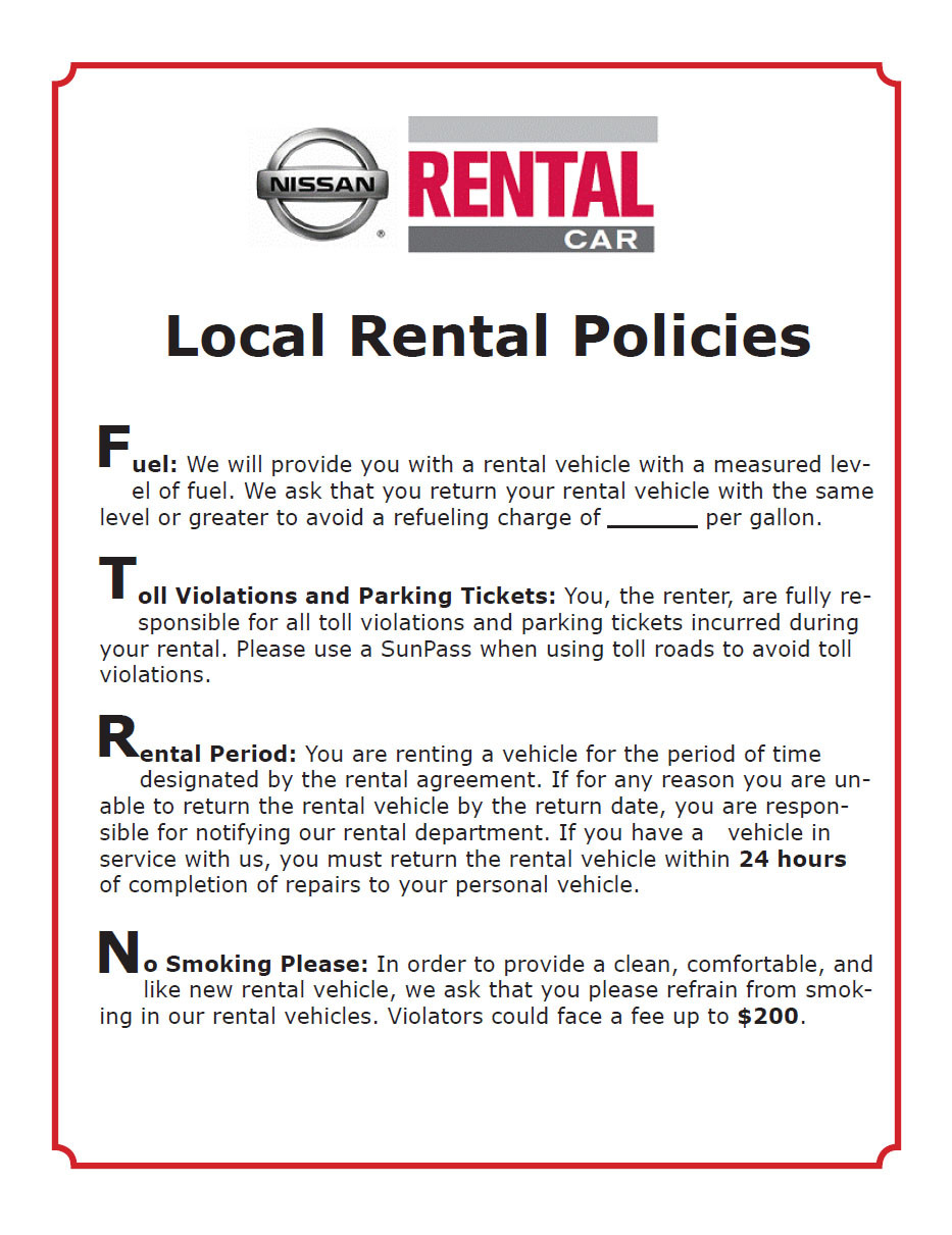 Nissan Rental Service Nissan Of Muskogee