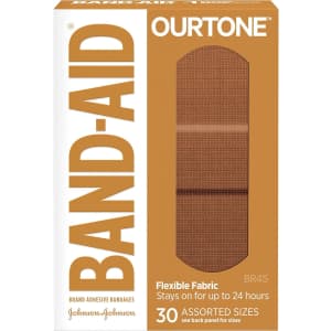 Band-Aid OurTone Flexible Fabric Adhesive Bandage 30-Pack: $2.75 via Sub & Save Band-Aid OurTone Flexible Fabric Adhesive Bandage 30-Pack: $2.75 via Sub & Save