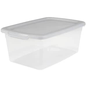 Project Source 6-Quart Stackable Tote w/ Snap Lid: $1.98 Project Source 6-Quart Stackable Tote w/ Snap Lid: $1.98