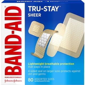 Band-Aid Tru-Stay Adhesive Bandages 80-Pack for $2.43 via Sub & Save Band-Aid Tru-Stay Adhesive Bandages 80-Pack for $2.43 via Sub & Save
