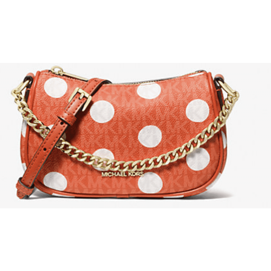 Michael Kors Carmela Small Polka Dot and Signature Logo Pochette: $36 Michael Kors Carmela Small Polka Dot and Signature Logo Pochette: $36