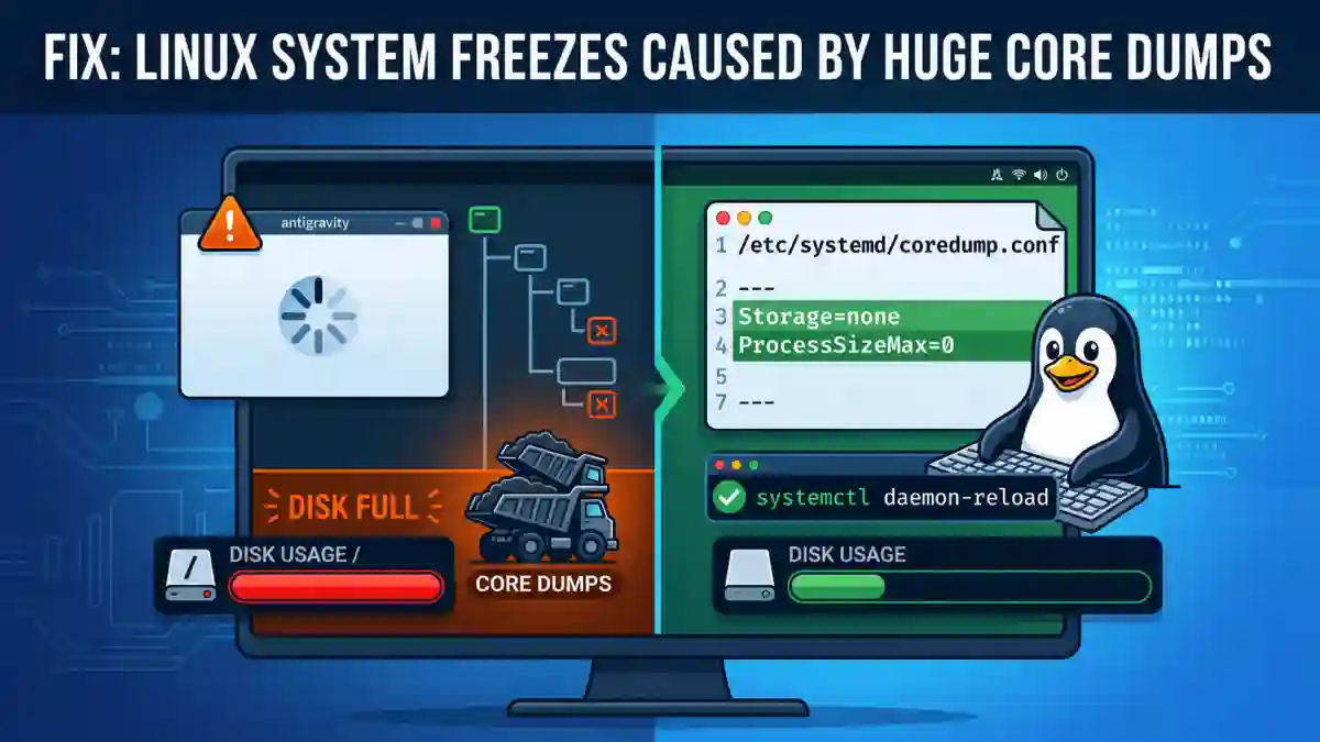 How to Fix Linux System Freezes Caused by Massive Core Dumps