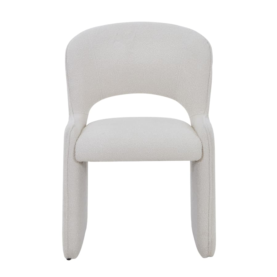 Fauteuil tissu bouclette beige
