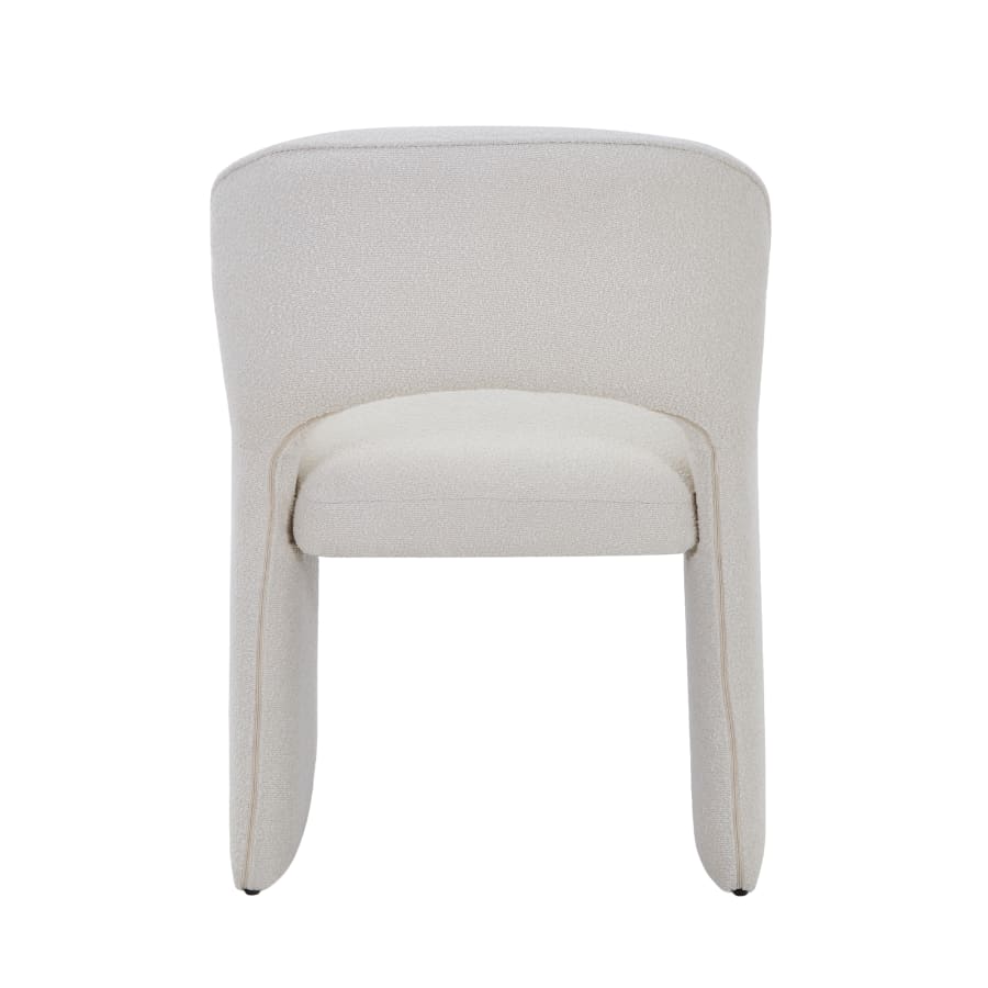 Fauteuil tissu bouclette beige