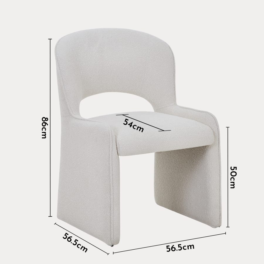 Fauteuil tissu bouclette beige