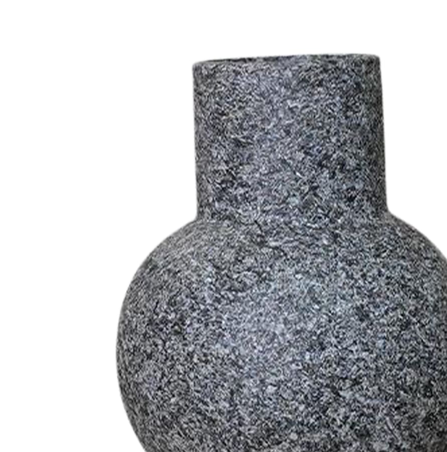 Vase en c&eacute;ramique gris H31 cm