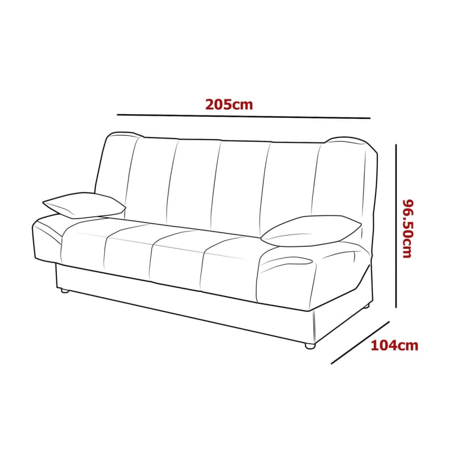 Canap&eacute; clic clac convertible en tissu marron