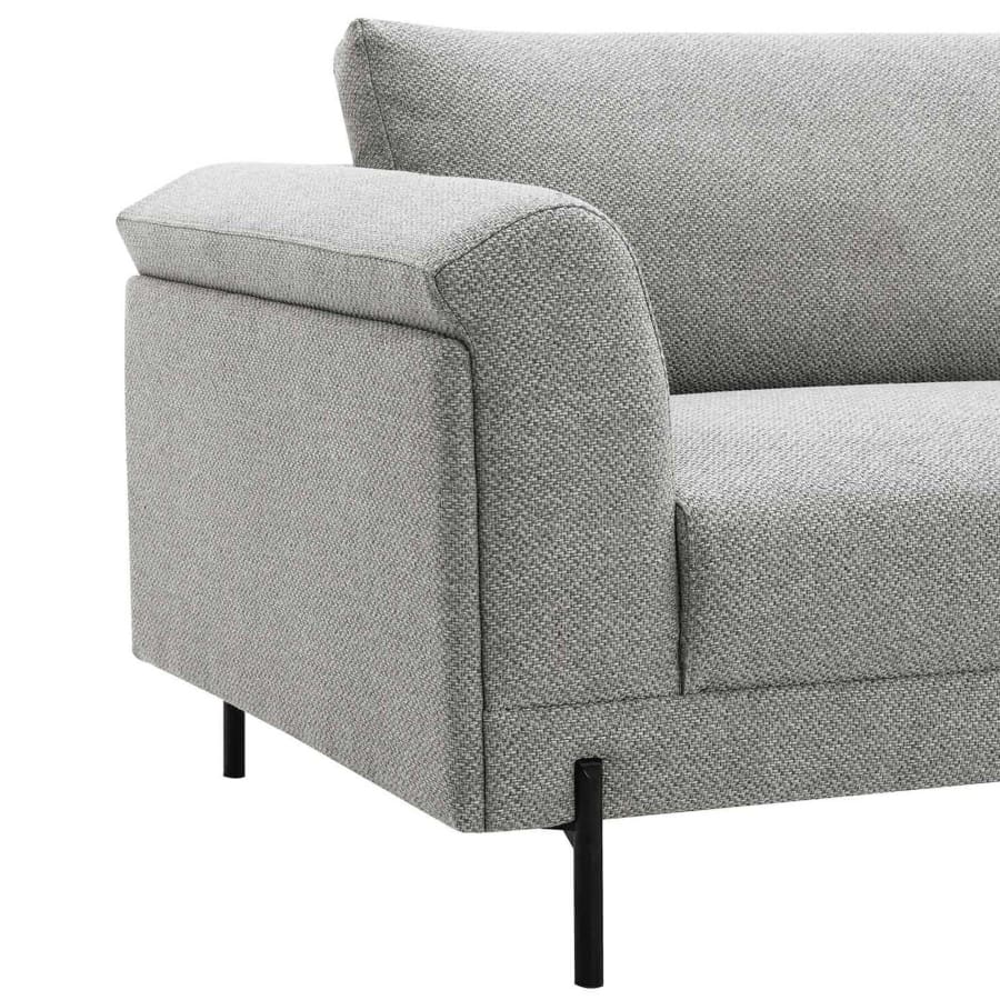 Canapé contemporain 3 places en tissu gris clair