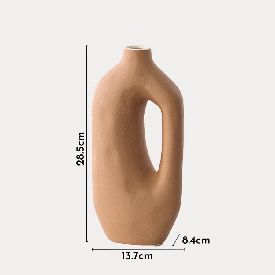 Vase en céramique camel H28.5 cm