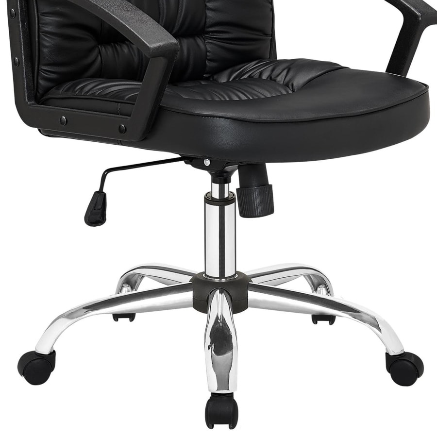 Fauteuil de bureau en simili cuir noir