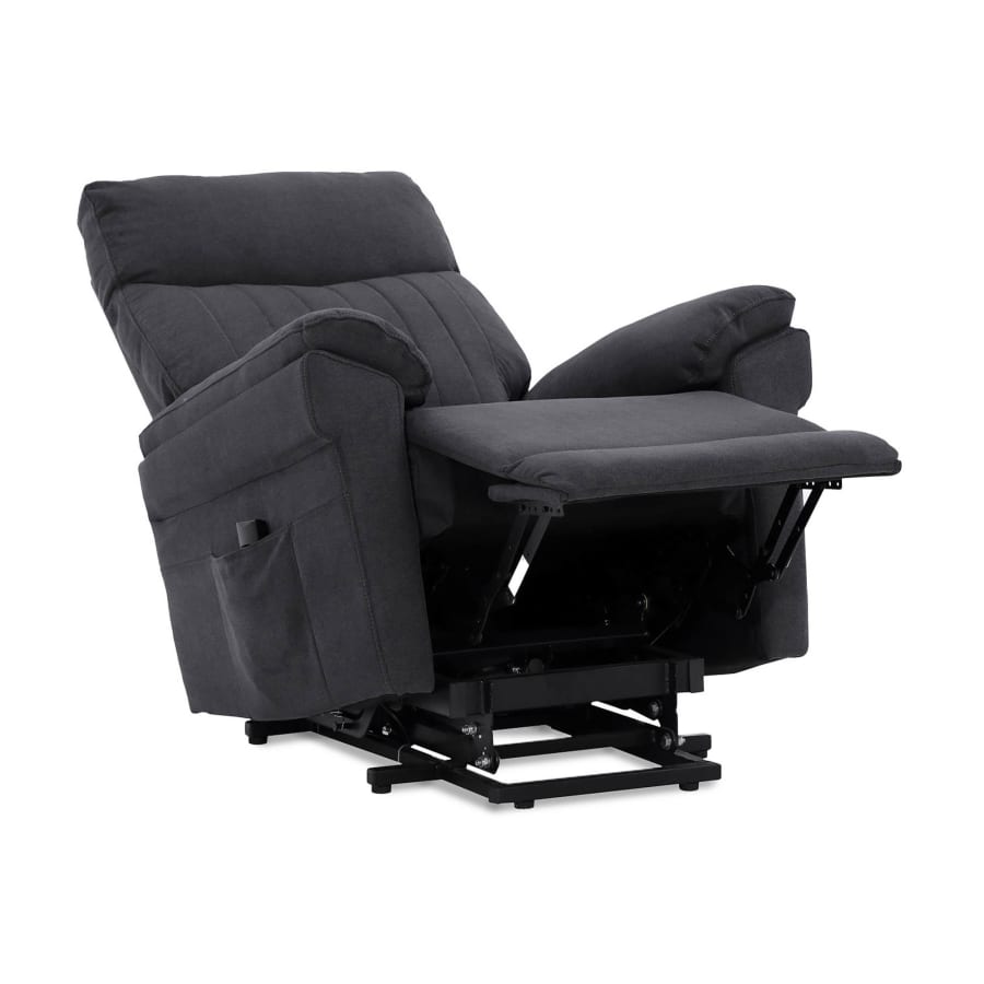 Fauteuil relax releveur électrique en tissu gris foncé