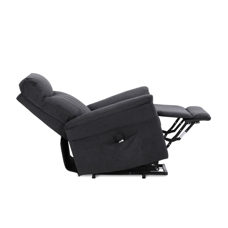 Fauteuil relax releveur électrique en tissu gris foncé